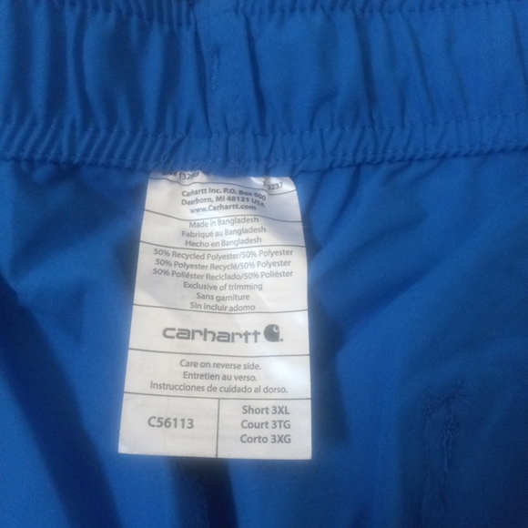 Blue Carhartt Force Rugged Flex 3XL Short Force Modern Fit Cargo Straight Leg - Picture 8 of 11